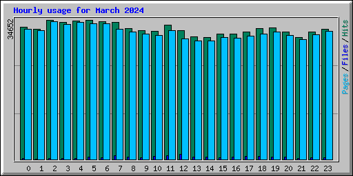 Hourly usage for March 2024